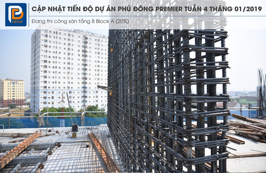 Tiến độ xây dựng dự án căn hộ Phú Đông Premier tháng 01/2019 – Liên hệ<strong> <span style="color: #ff0000;">0909.213.286</span></strong> xem thực tế dự án