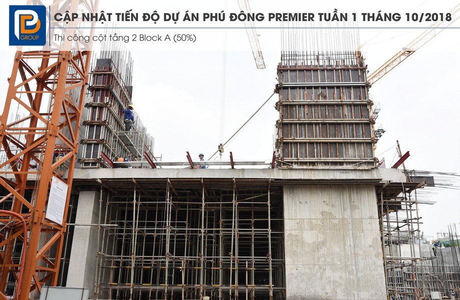 Tiến độ xây dựng dự án căn hộ Phú Đông Premier tháng 10/2018 – Liên hệ<strong> <span style="color: #ff0000;">0909.213.286</span></strong> xem thực tế dự án