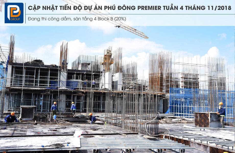 Tiến độ xây dựng dự án căn hộ Phú Đông Premier tháng 11/2018 – Liên hệ<strong> <span style="color: #ff0000;">0909.213.286</span></strong> xem thực tế dự án