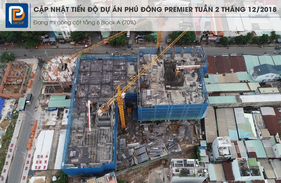 Tiến độ xây dựng dự án căn hộ Phú Đông Premier tháng 12/2018 – Liên hệ<strong> <span style="color: #ff0000;">0909.213.286</span></strong> xem thực tế dự án