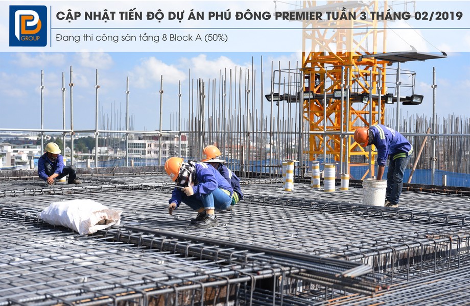 Tiến độ xây dựng dự án căn hộ Phú Đông Premier tháng 02/2019 – Liên hệ<strong> <span style="color: #ff0000;">0909.213.286</span></strong> xem thực tế dự án