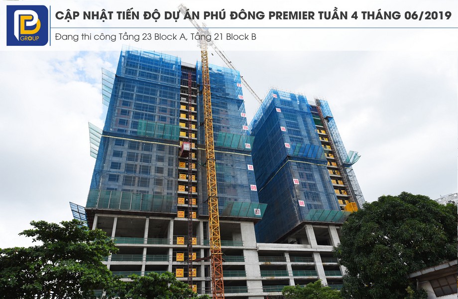 Tiến độ xây dựng dự án căn hộ Phú Đông Premier tháng 06/2019 – Liên hệ<strong> <span style="color: #ff0000;">0909.213.286</span></strong> xem thực tế dự án