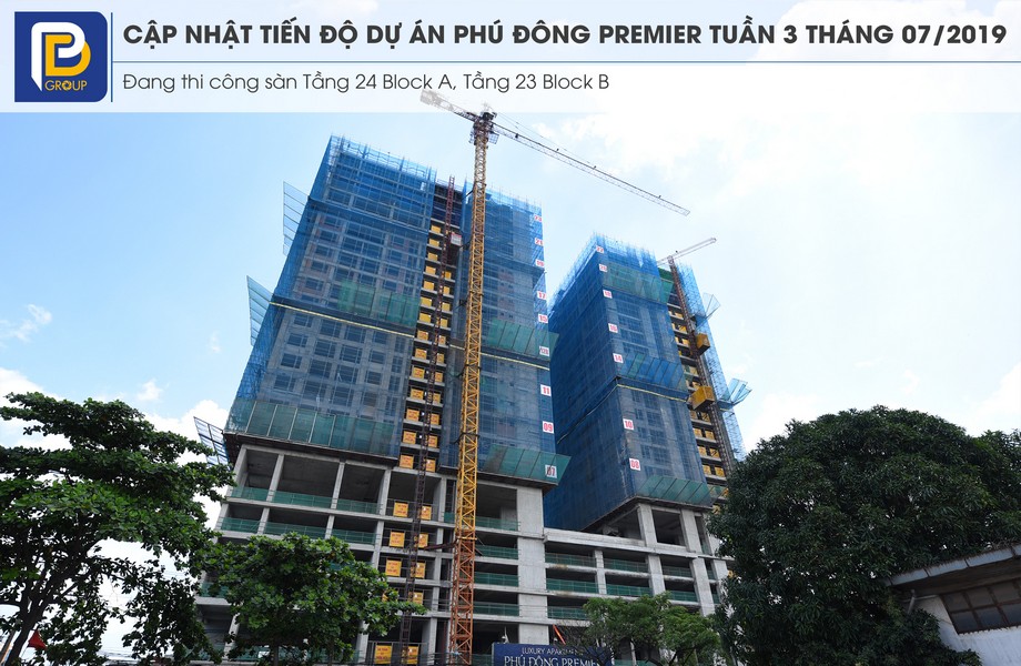 Tiến độ xây dựng dự án căn hộ Phú Đông Premier tháng 07/2019 – Liên hệ<strong> <span style="color: #ff0000;">0909.213.286</span></strong> xem thực tế dự án