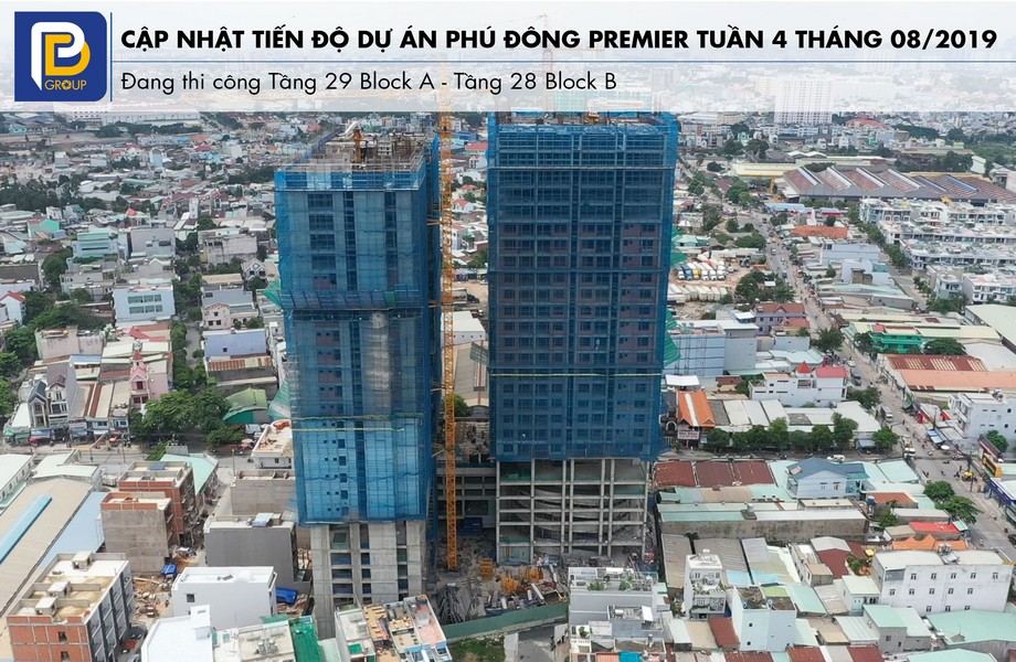 Tiến độ xây dựng dự án căn hộ Phú Đông Premier tháng 08/2019 – Liên hệ<strong> <span style="color: #ff0000;">0909.213.286</span></strong> xem thực tế dự án