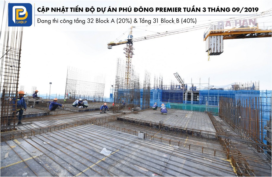 Tiến độ xây dựng dự án căn hộ Phú Đông Premier tháng 09/2019 – Liên hệ 0909.213.286 xem thực tế dự án