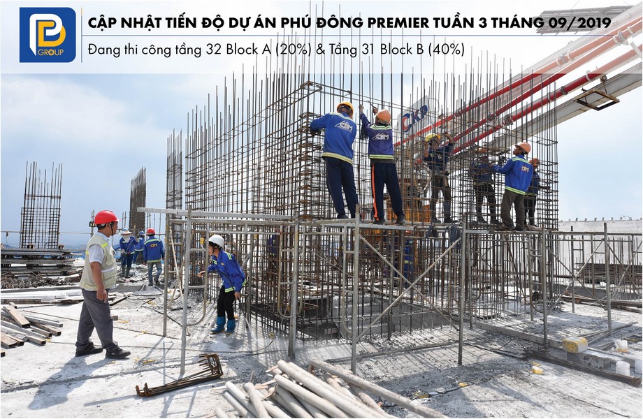 Tiến độ xây dựng dự án căn hộ Phú Đông Premier tháng 09/2019 – Liên hệ<strong> <span style="color: #ff0000;">0909.213.286</span></strong> xem thực tế dự án