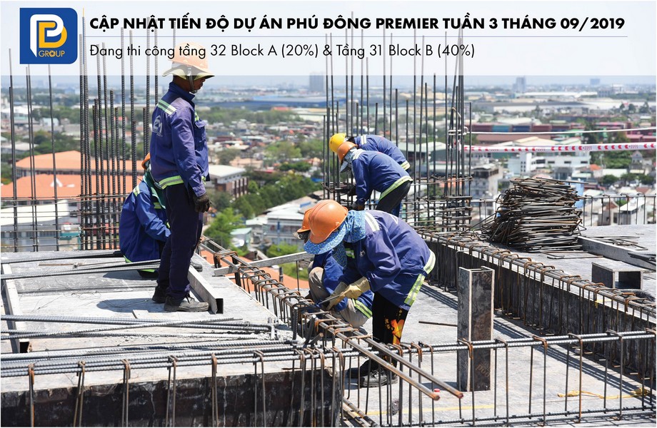 Tiến độ xây dựng dự án căn hộ Phú Đông Premier tháng 09/2019 – Liên hệ<strong> <span style="color: #ff0000;">0909.213.286</span></strong> xem thực tế dự án