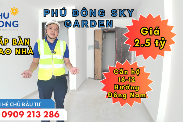 Cần bán căn hộ Phú Đông Sky Garden hướng đông nam 69m2  mã căn 16.12